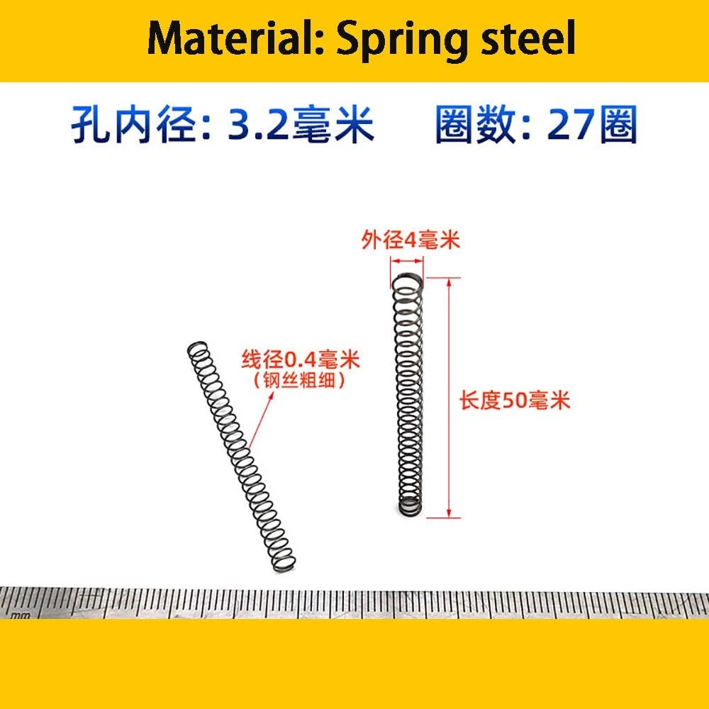 Spring Steel Small Compression Spring 0.2/0.3/0.4mm Wire Diameter 3-50mm Length