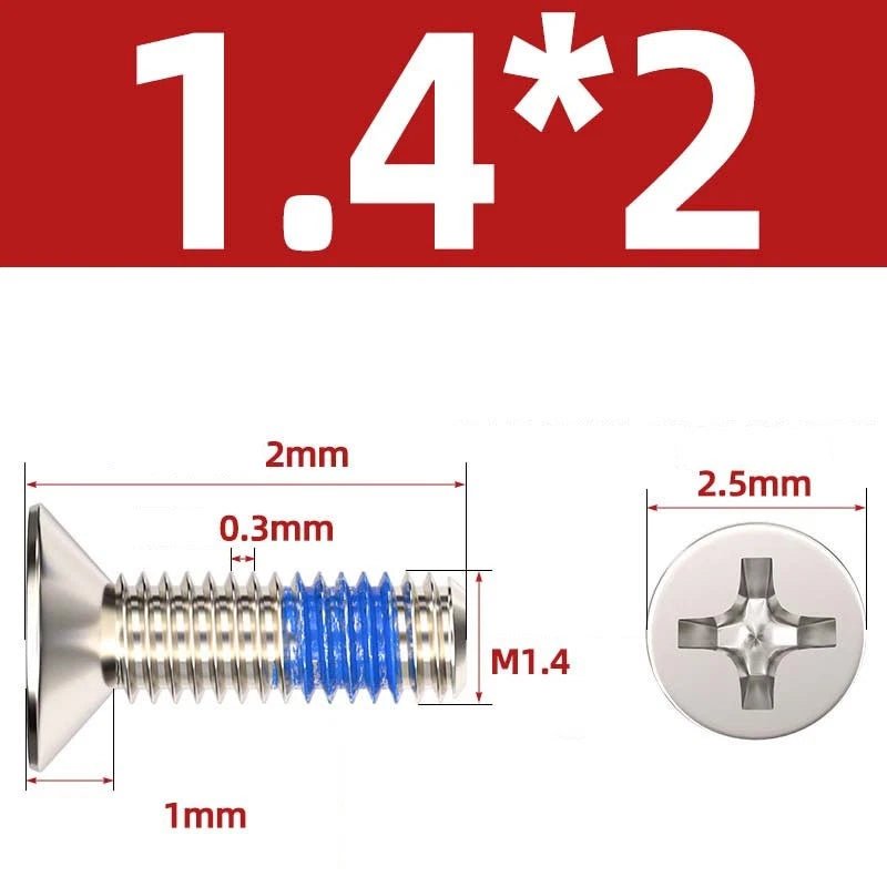 M1.2–M6 Phillips Flat Head Machine Screws | Carbon Steel | Black & Nickel Plated - HomeDIYer