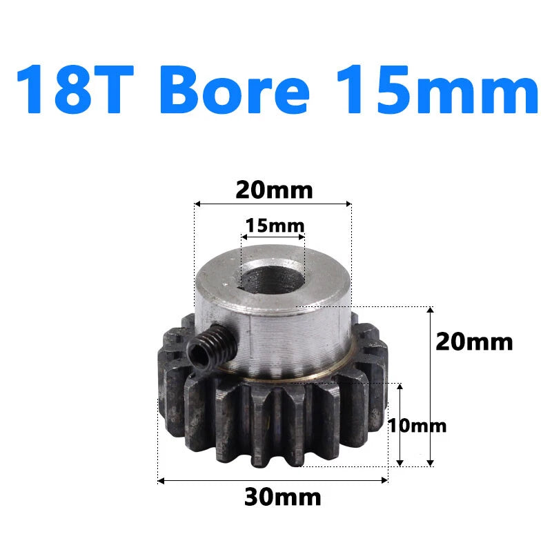 1.5 Module Spur Gear Bore 6/8/10/12/15mm Teeth 10-60 Pinion Pitch 4.71mm