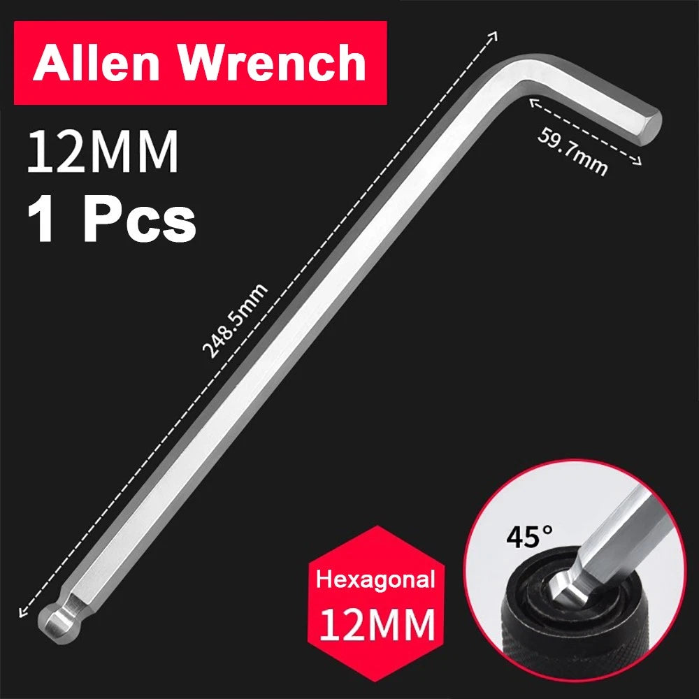 Hexagon Key Hex Long Arm Ball End Wrench 1.5-19mm Allen Wrench L Shape Allen Key