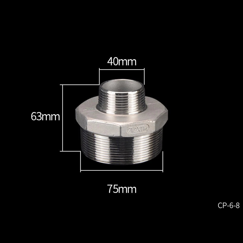 Stainless Steel Threaded Pipe Reducer Nipple — BSP Male to Male Fitting