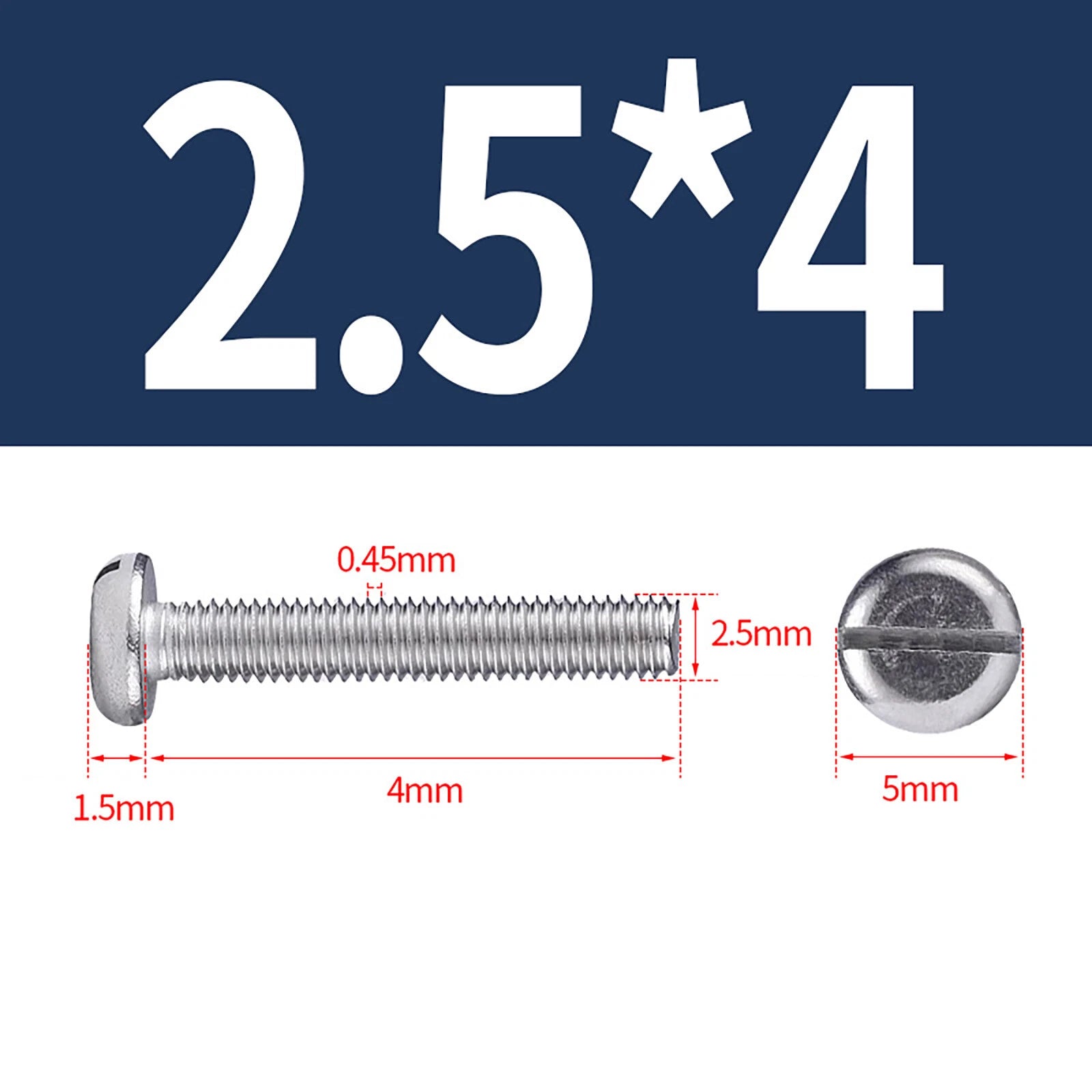 M1.6 to M10 Slotted Cheese Head Machine Screws | A2 Stainless Steel DIN 84