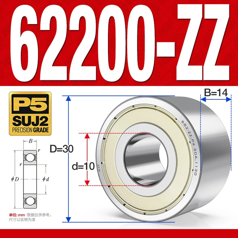 Thickening Deep Groove Ball Bearings 62200 62201 62202 62203 62204-62217 ZZ-RS