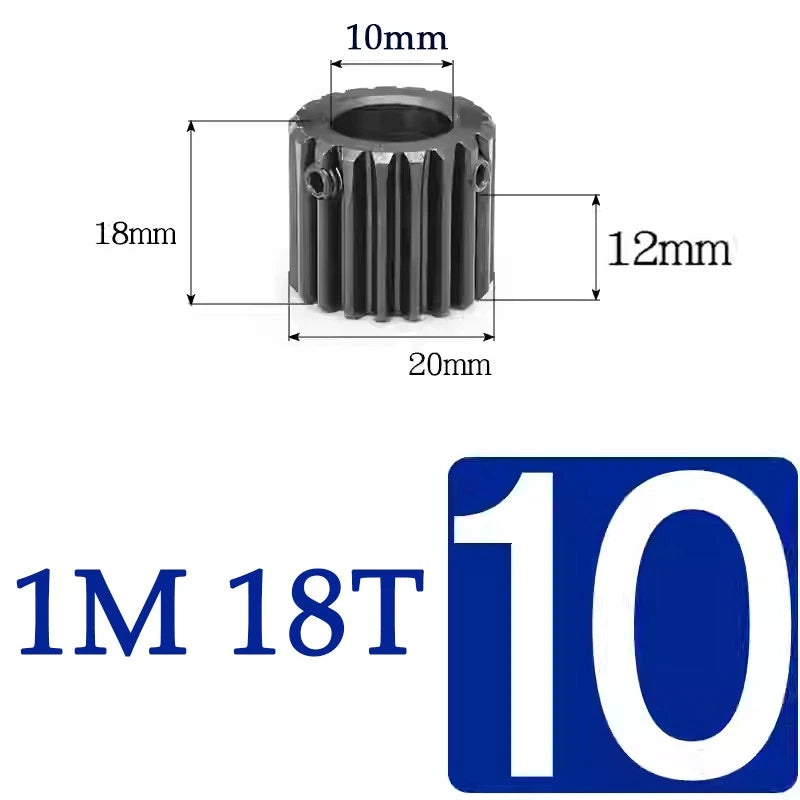 Spur Gears 1 Mod Transmission Gear With Step 45# Steel Pinion Motor Gear 10T~29T