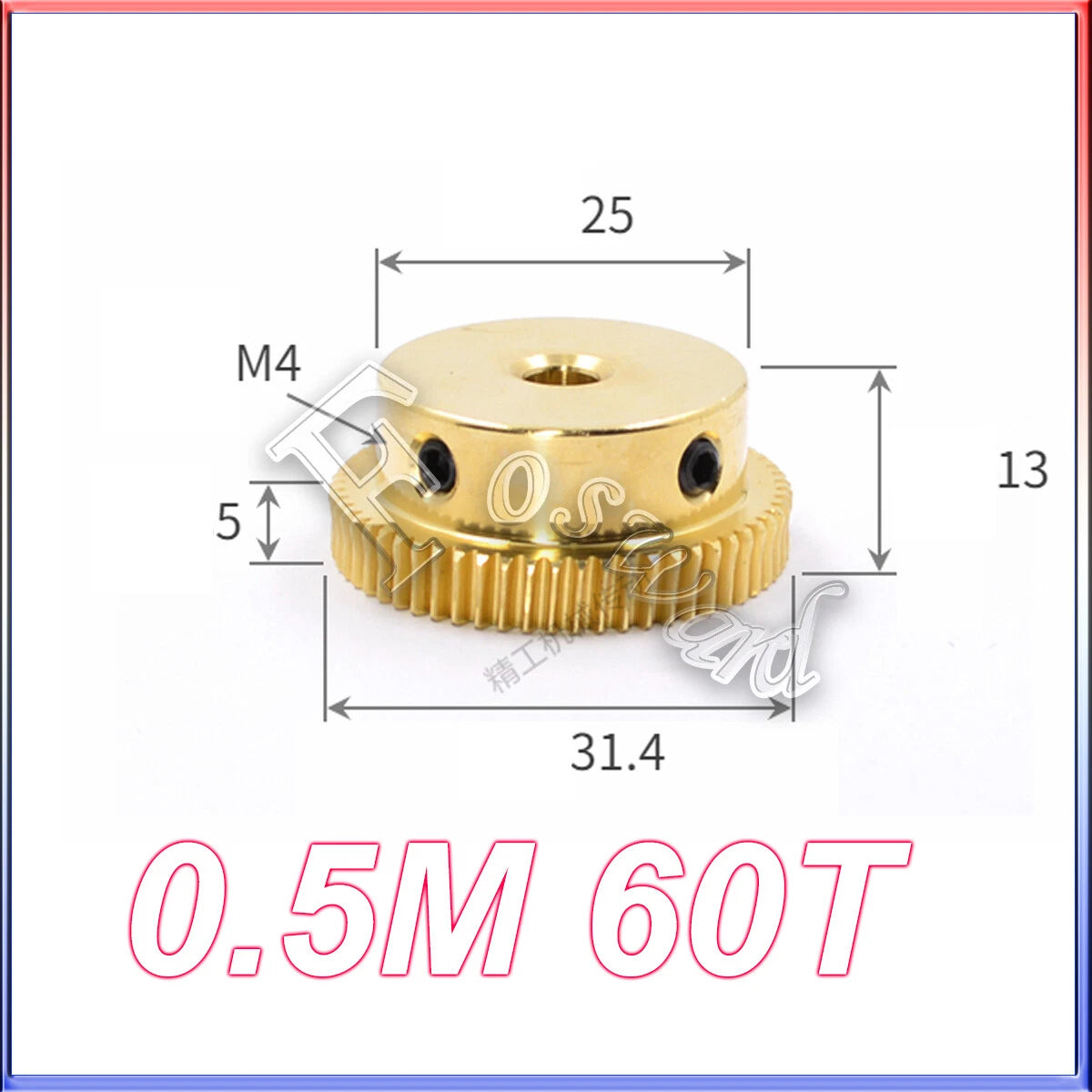 Worm Gear Set 0.5/0.8/1/1.5 Mod Rod Shaft Gear Wheel Reduce Transmission Part