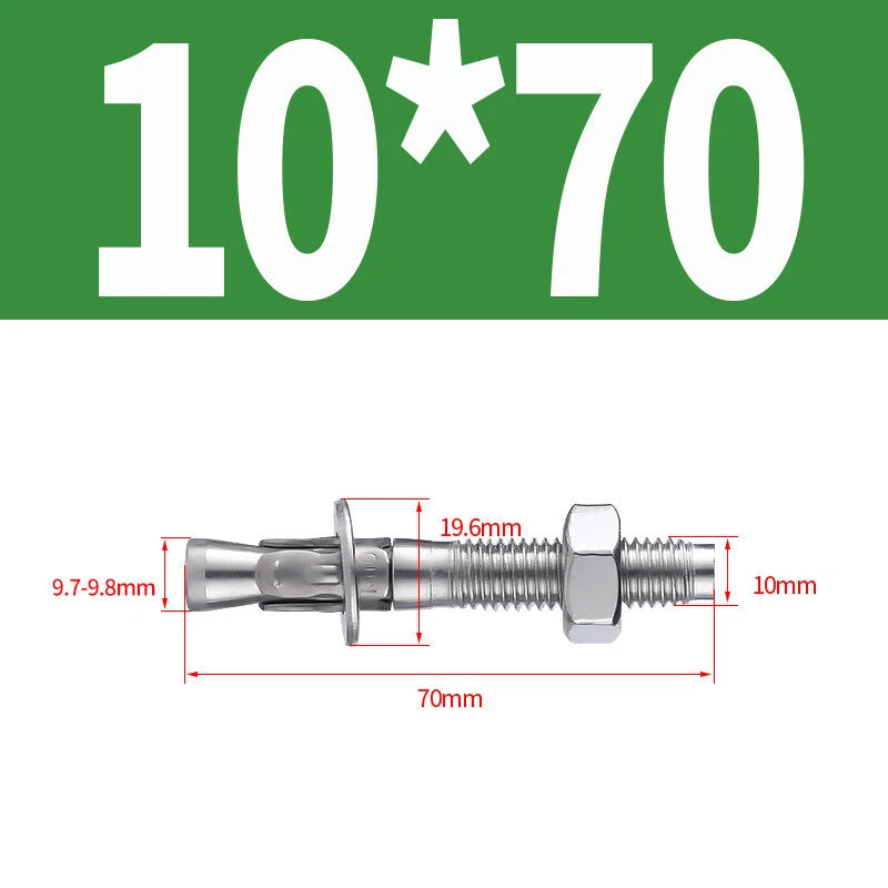 Through Bolts Wall Expansion Anchor Bolts A2 304 A4 316 Stainless Steel