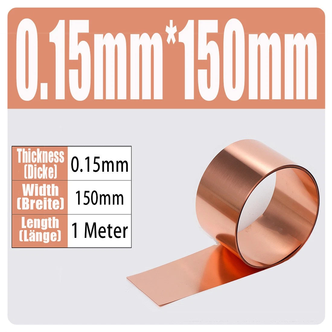 99.9% Flexible Pure Cu Metal Foil Plate Strip 0.01~1mm Thick Copper Sheet Roll