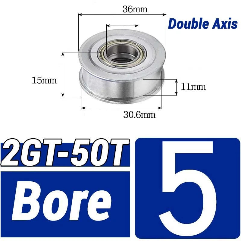 GT2 Timing Belt Pulley 16-100 Teeth 6-10mm Teeth Width Bore 3mm-25mm For 3D