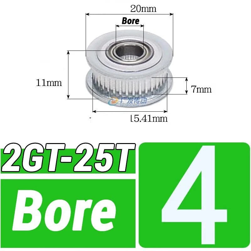 GT2 Timing Belt Pulley 16-100 Teeth 6-10mm Teeth Width Bore 3mm-25mm For 3D