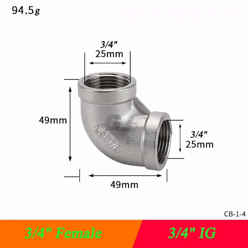 A2 Stainless Steel BSP Reducer Elbow Pipe Fittings | 1/8" to 4" Male Female