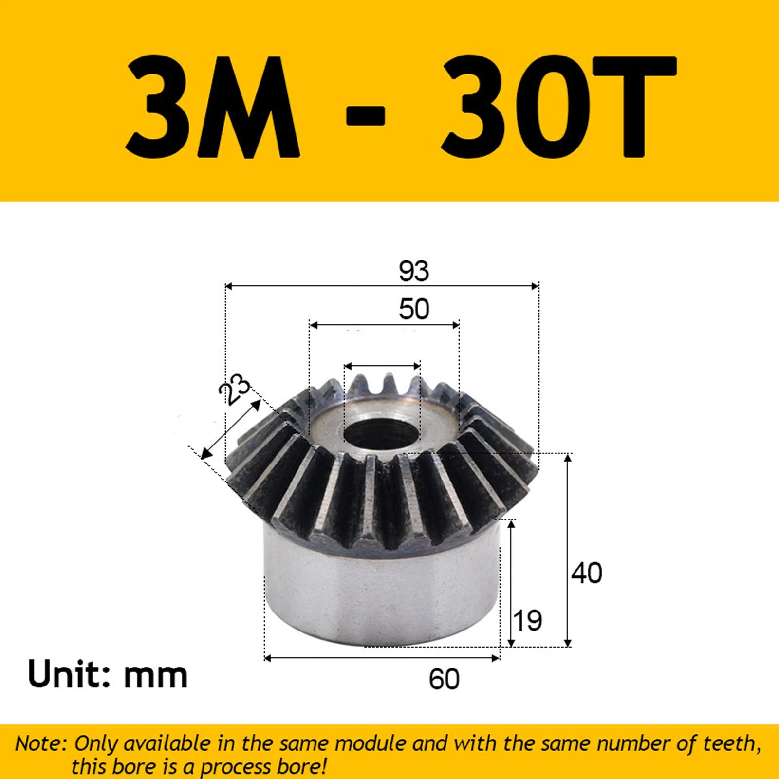 3 mod Twill Spiral Bevel Gear 15-40 Zähne 90° Meshing 45# Steel 1:1 Pairing