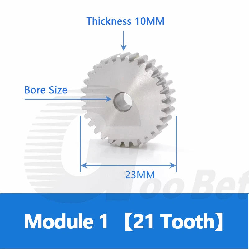 Spur Gear Stainless Steel Module 1 1.5 2 Motor Pinion 12 to 100 Tooth Flat Gear