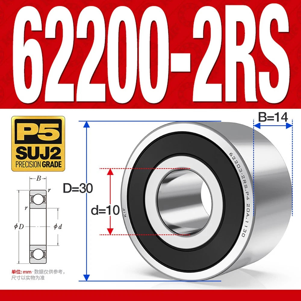 Thickening Deep Groove Ball Bearings 62200 62201 62202 62203 62204-62217 ZZ-RS