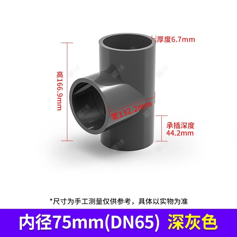 PVC Plumbing Fittings 45° Elbow-Straight-Tee Pipe Connector Solvent Weld