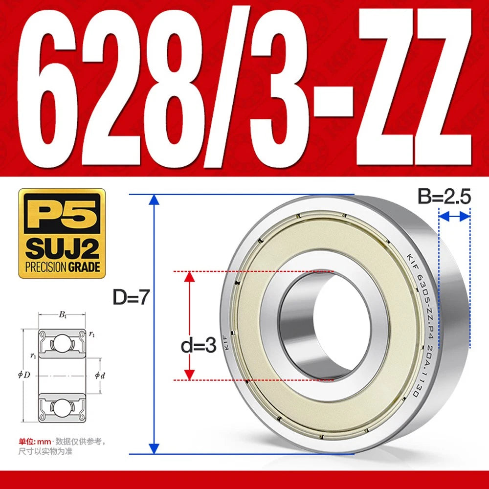 Miniature Deep Groove Ball Bearing Small Bearings 1/2/3/4/5/6/7/8/9mm Inner Dia.