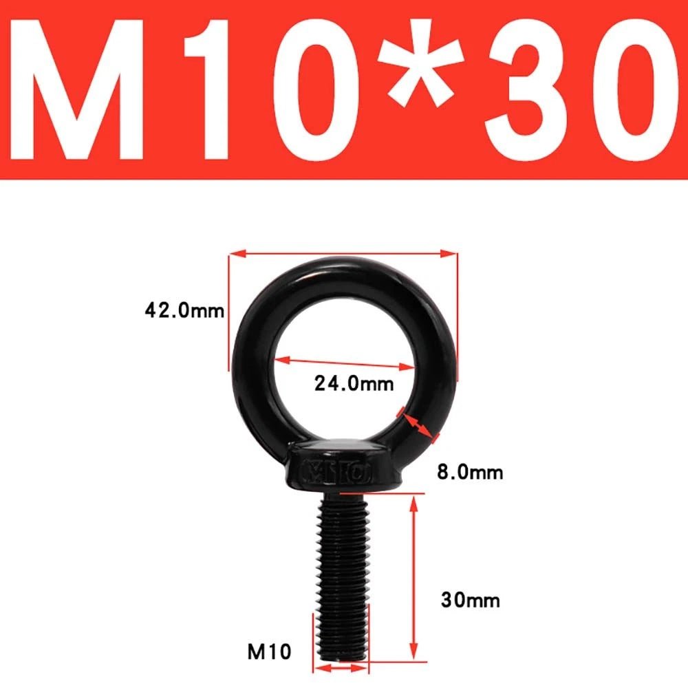 A2 304 Stainless Steel Lifting Eye Bolt — Metric M3 to M20, Rigging & Lifting Screw Eye - HomeDIYer