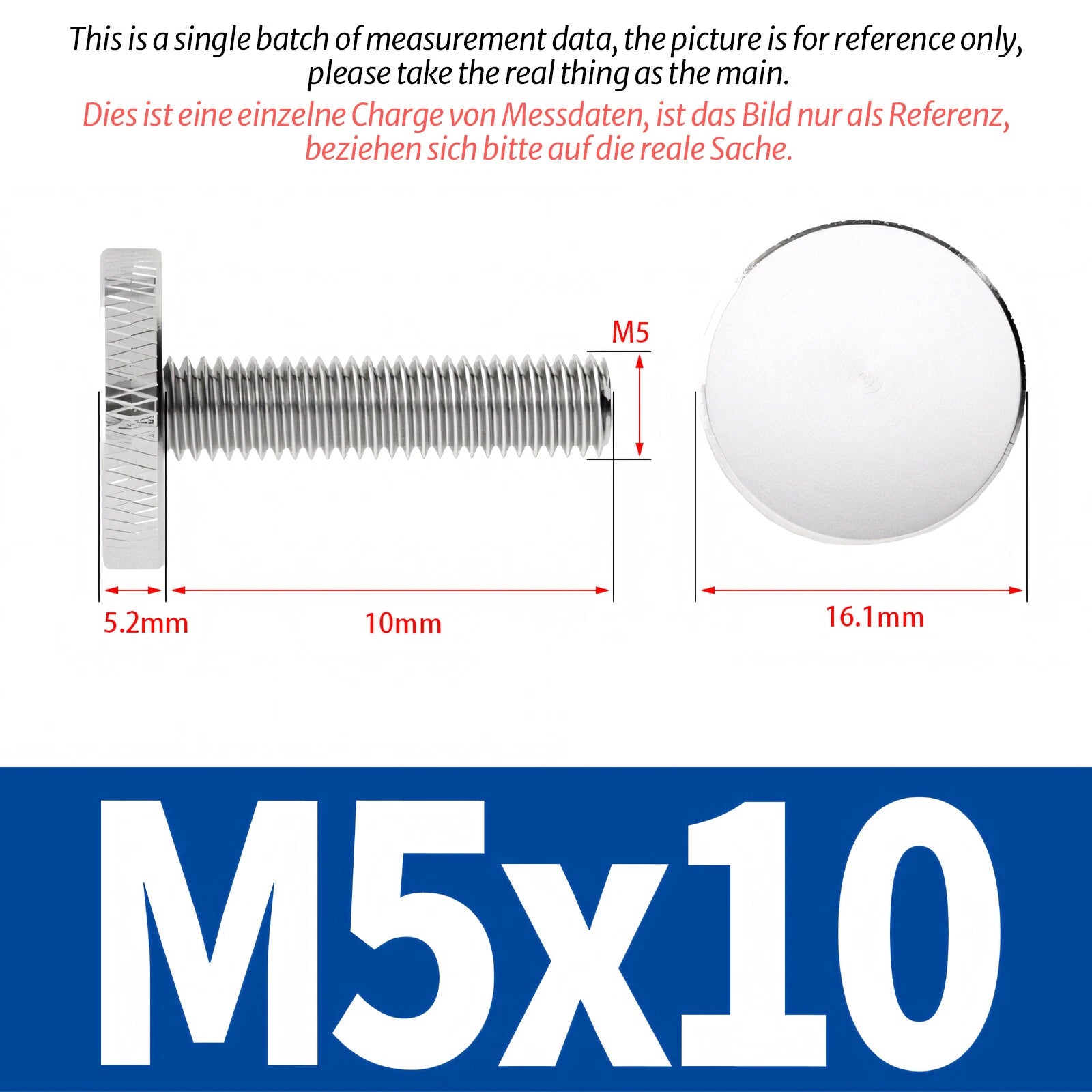 Knurled Thumb Screws with Large Flat Head — A2 Stainless Steel & Galvanized, M3 to M10