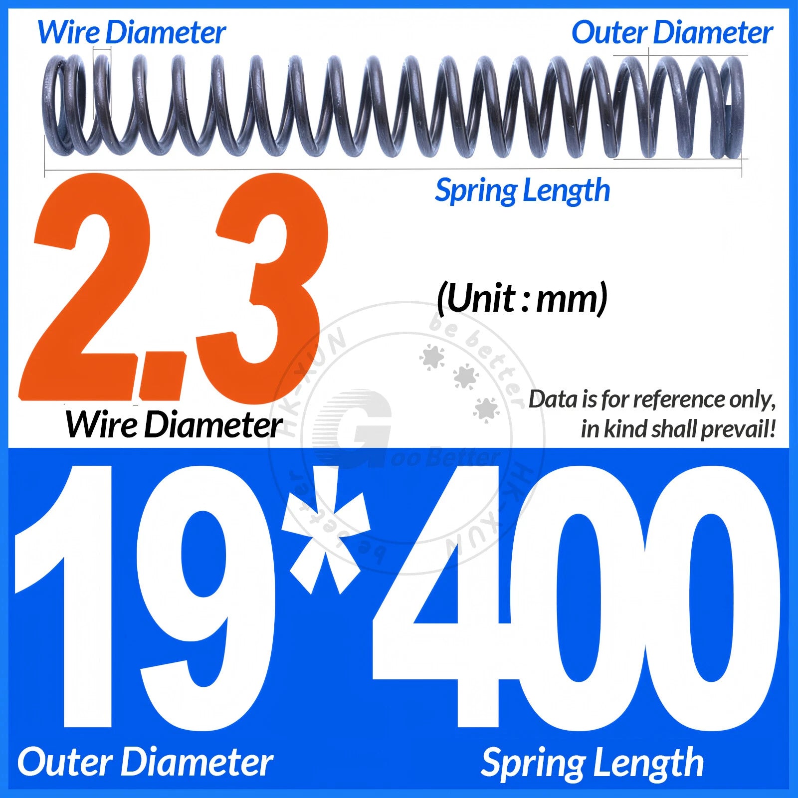 Length 305mm Compression Spring Pressure Springs OD 3-60mm Wire Dia 0.3mm-6.0mm