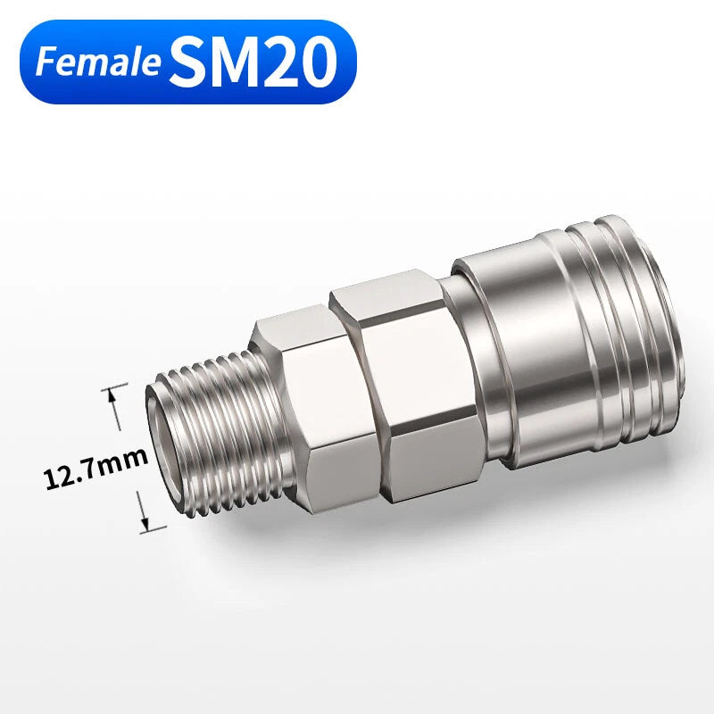 Air Compressor Quick Release Coupler — Plastic & Steel, All Models (1/4" to 1/2")