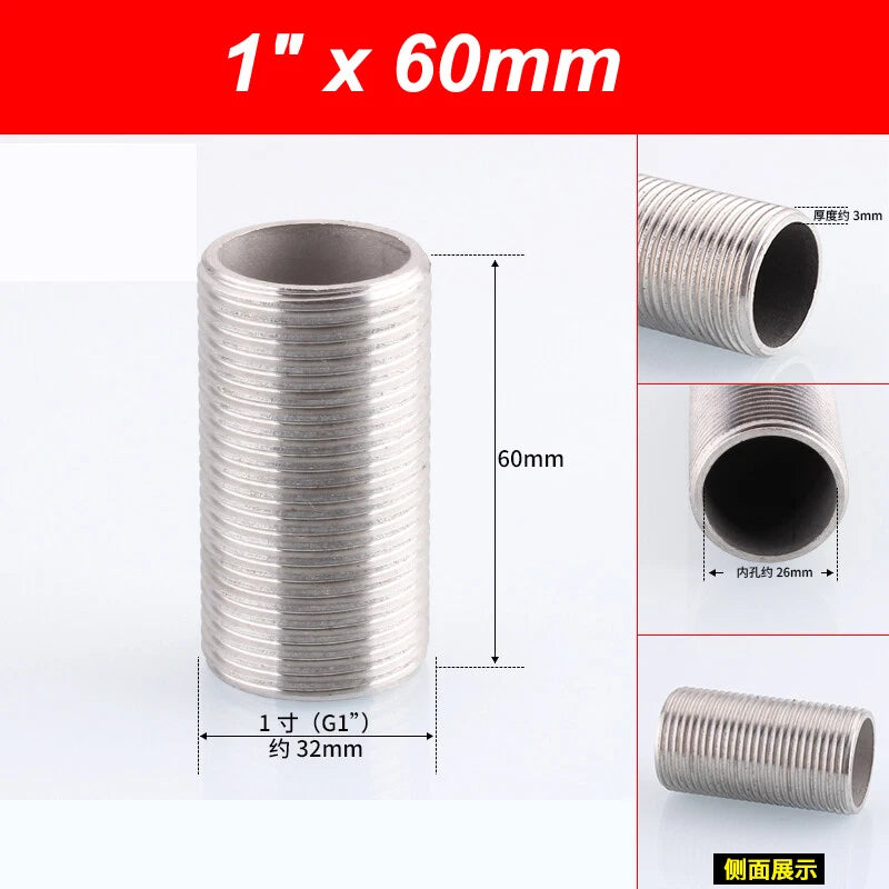 A2 Stainless Steel Male Threaded Rod Connector Stud — Pipe Fitting Bar