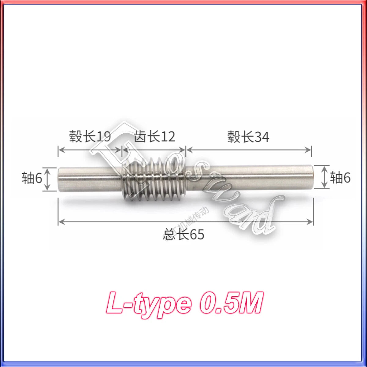 Worm Gear Set 0.5/0.8/1/1.5 Mod Rod Shaft Gear Wheel Reduce Transmission Part