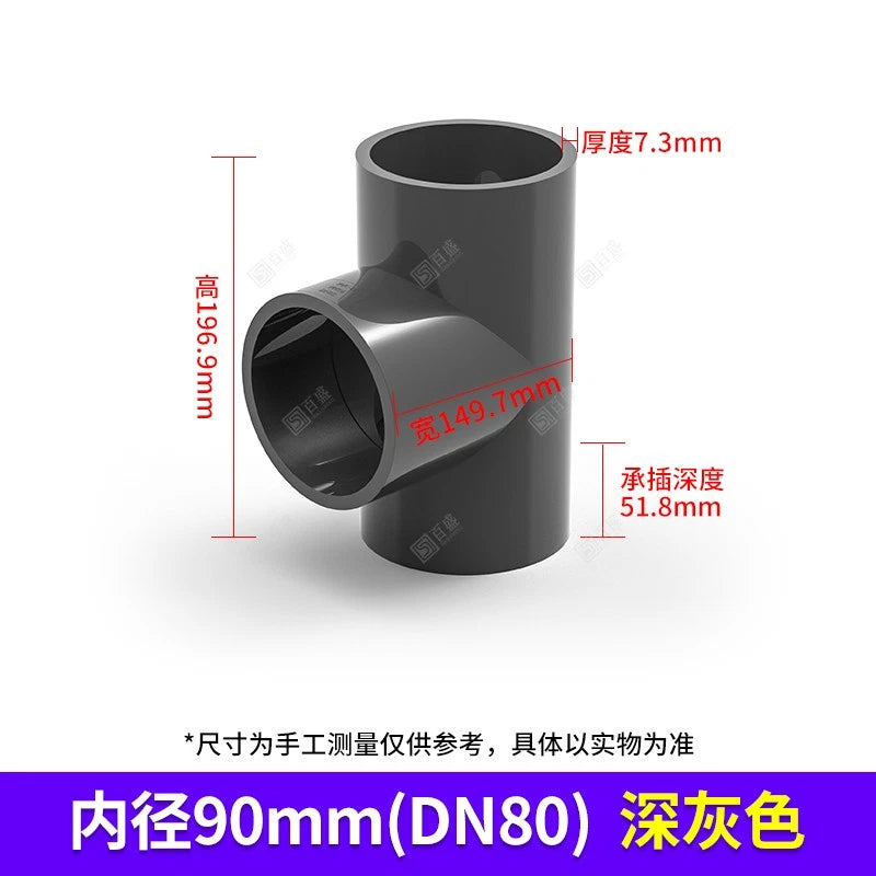 PVC Plumbing Fittings 45° Elbow-Straight-Tee Pipe Connector Solvent Weld