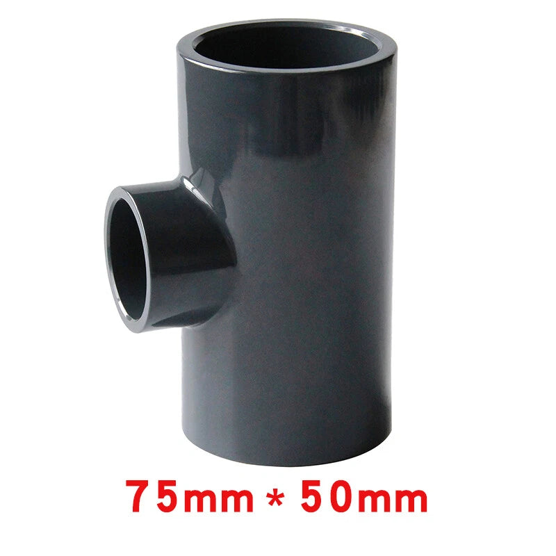 PVC Reducing Tee Pipe & Fittings Solvent Weld Pressure Adapter Connector Black