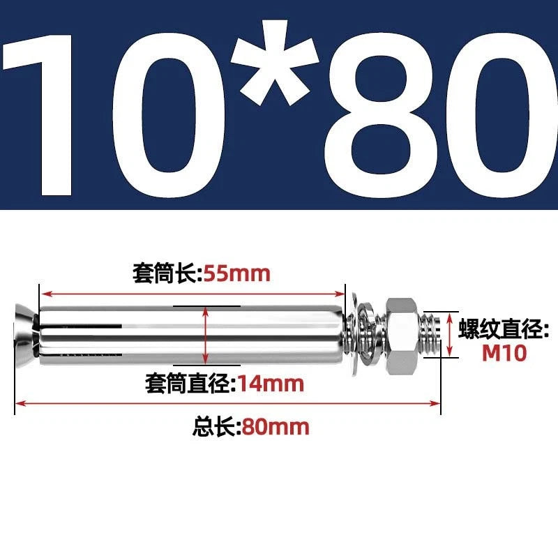 Stainless Steel Expansion Anchor Bolts for Concrete & Masonry — M6 to M20