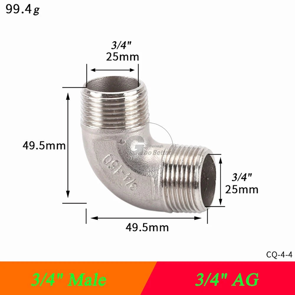 A2 Stainless Steel BSP Reducer Elbow Pipe Fittings | 1/8" to 4" Male Female