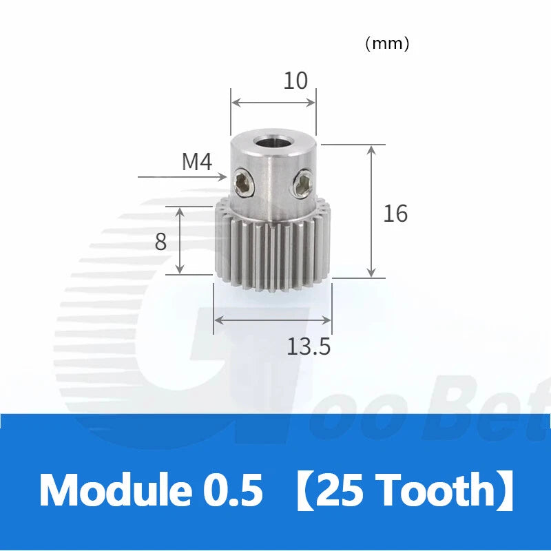 Mod 0.5 1 1.5 2 Precision Spur Gear Stainless Steel with Hub 12 Tooth - 60 Tooth