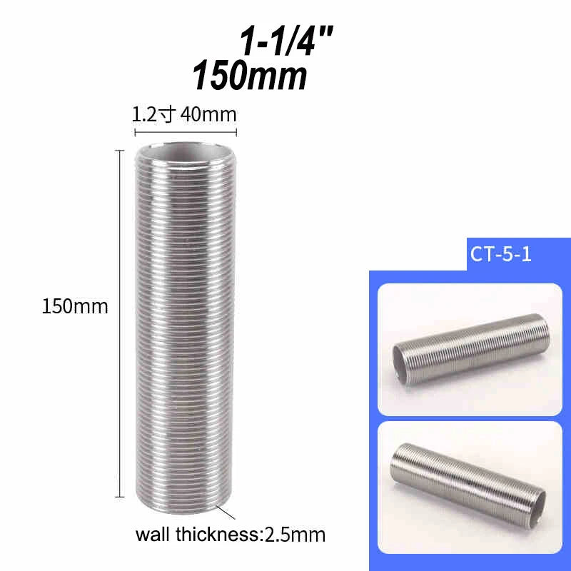 Male Thread Stud Rod A2 Stainless Steel Connector Pipe Fitting — 1/4" to 2"
