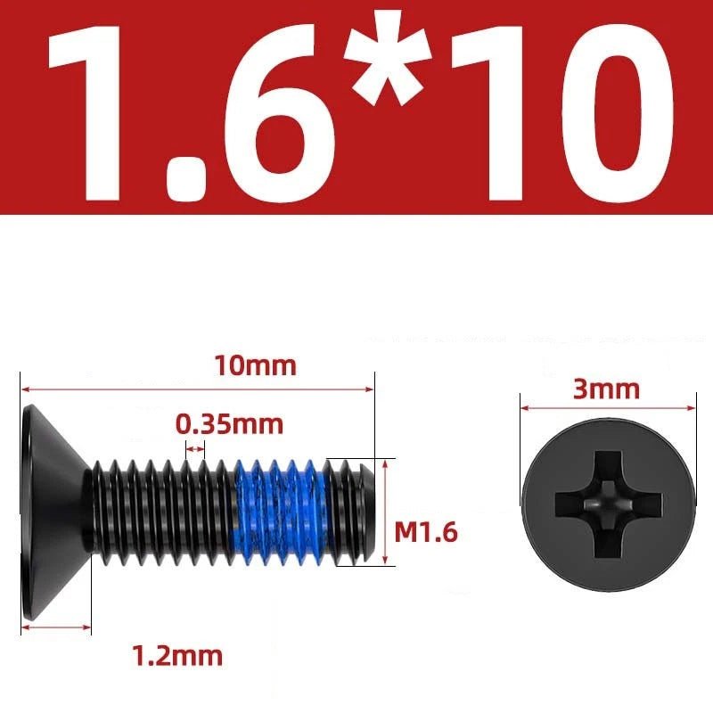 M1.2–M6 Phillips Flat Head Machine Screws | Carbon Steel | Black & Nickel Plated - HomeDIYer