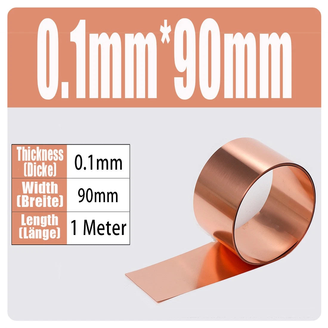99.9% Flexible Pure Cu Metal Foil Plate Strip 0.01~1mm Thick Copper Sheet Roll