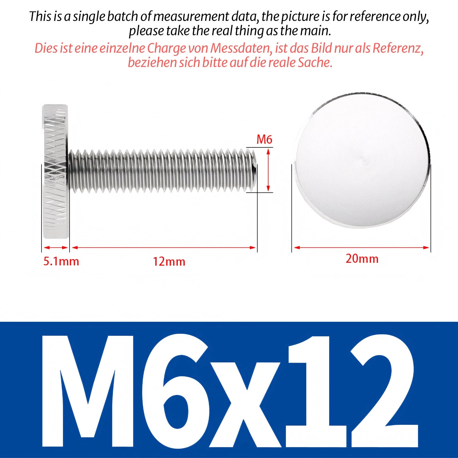 Knurled Thumb Screws Large Flat Head 304 A2 Stainless Steel M3 M4 M5 M6 M8 M10