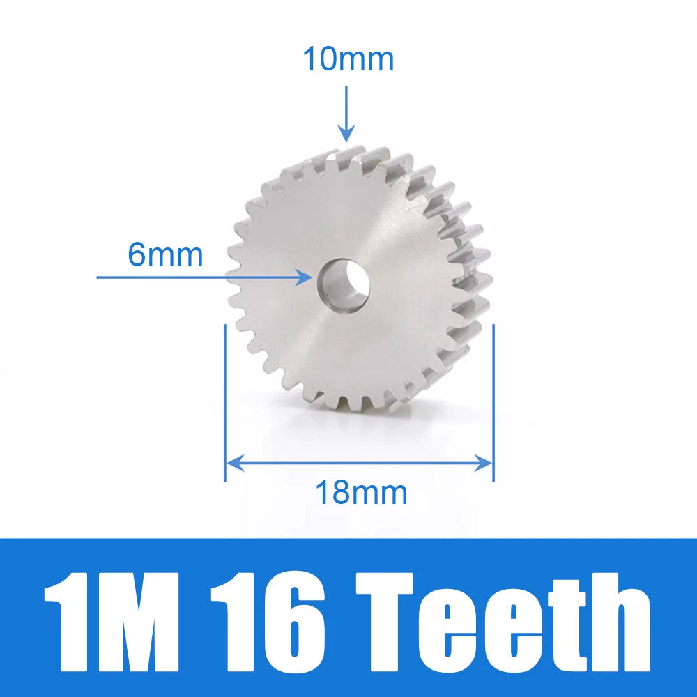 1/1.5/2 Mod 12~120 Teeth, Flat Gear Cylindrical Gear, Spur Gears Stainless Steel
