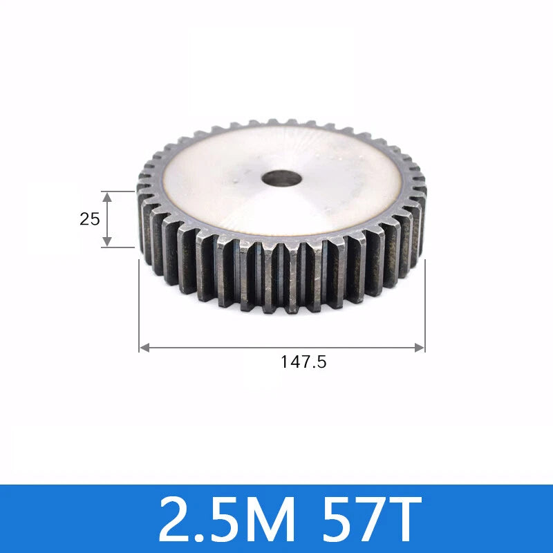 Spur Gears Pinion Gear 1.5/2.5/3/4/5 Mod Transmission Gears 45# Steel Flat Gears