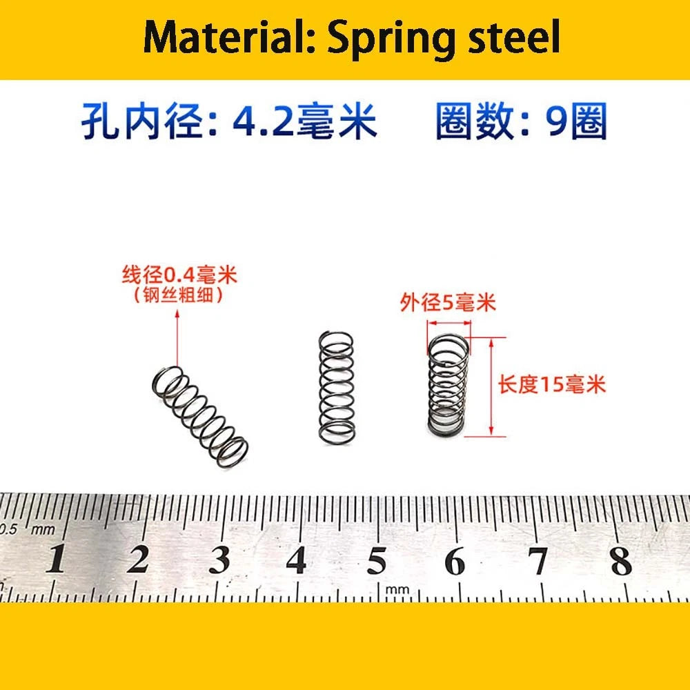 Spring Steel Small Compression Spring 0.2/0.3/0.4mm Wire Diameter 3-50mm Length