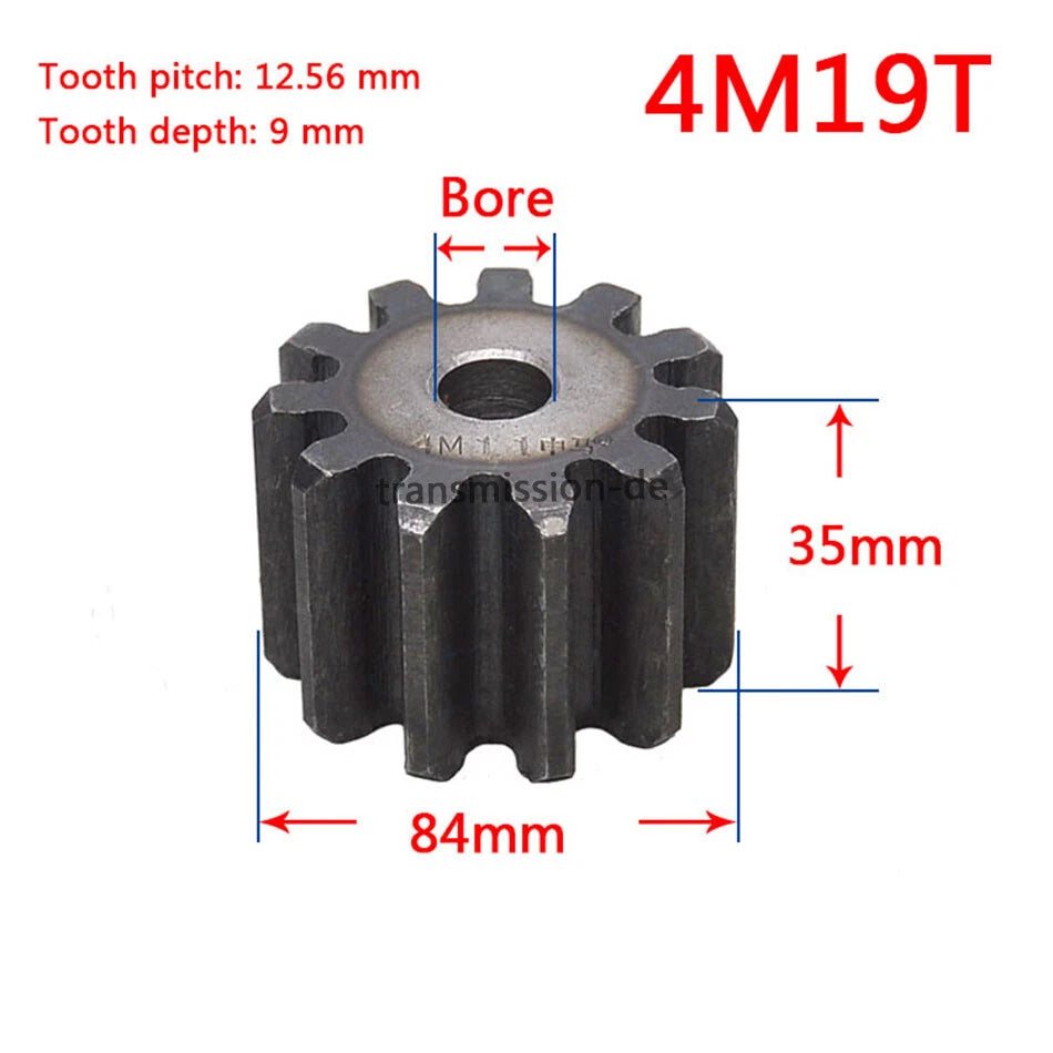 Mod 2/2.5/3/4/5 Spur Gear 10T-63T 45# Steel Pinion Gear Metal Gear Thick 20-40mm