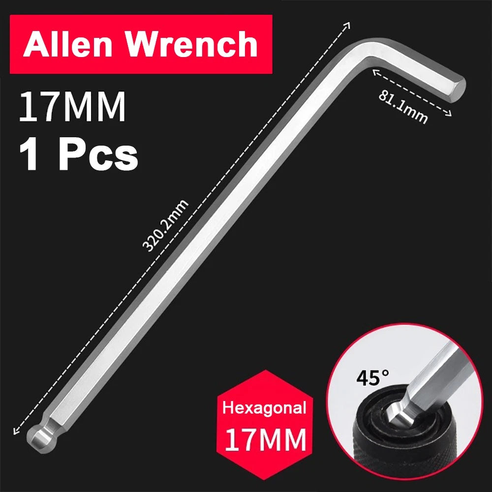 Hexagon Key Hex Long Arm Ball End Wrench 1.5-19mm Allen Wrench L Shape Allen Key