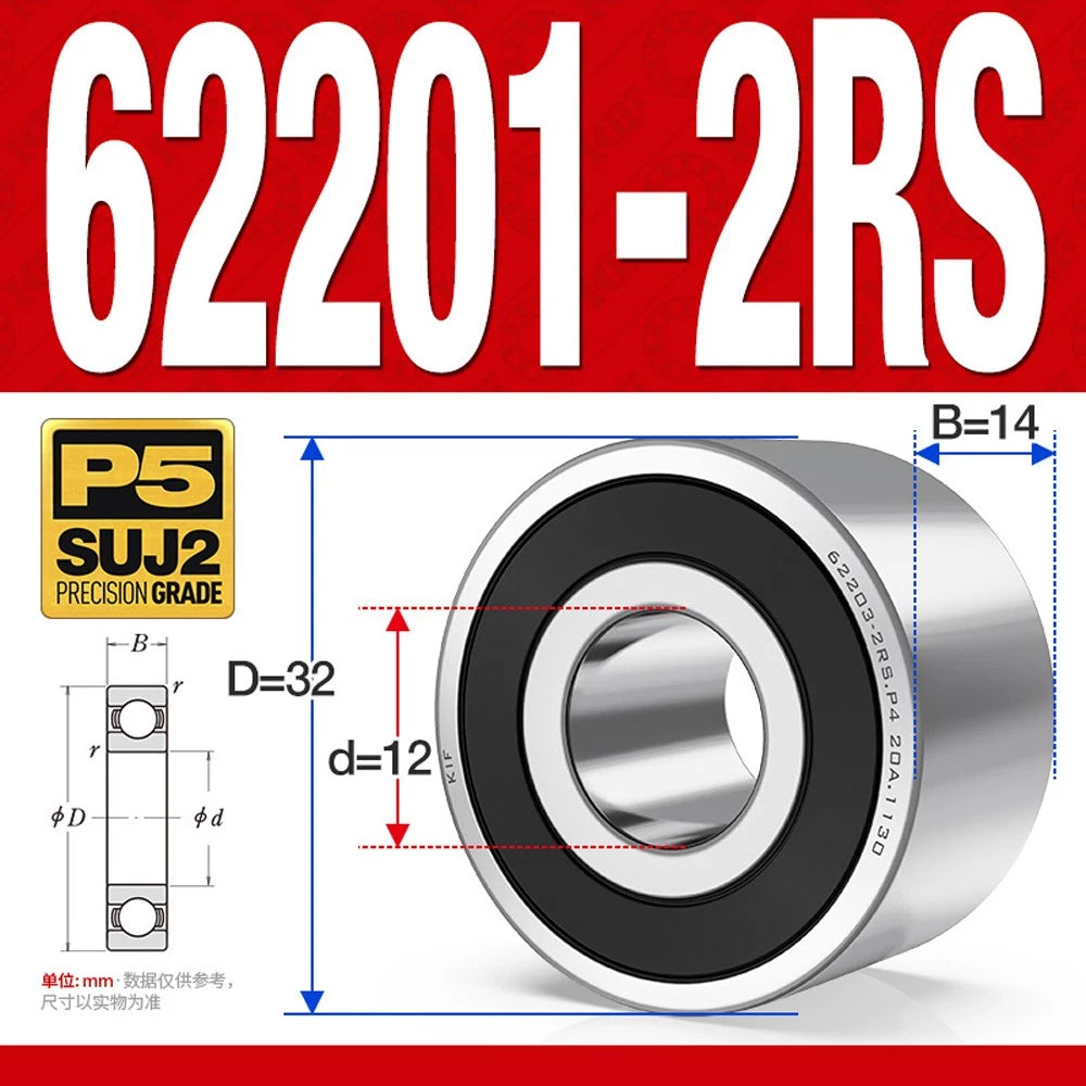 Thickening Deep Groove Ball Bearings 62200 62201 62202 62203 62204-62217 ZZ-RS