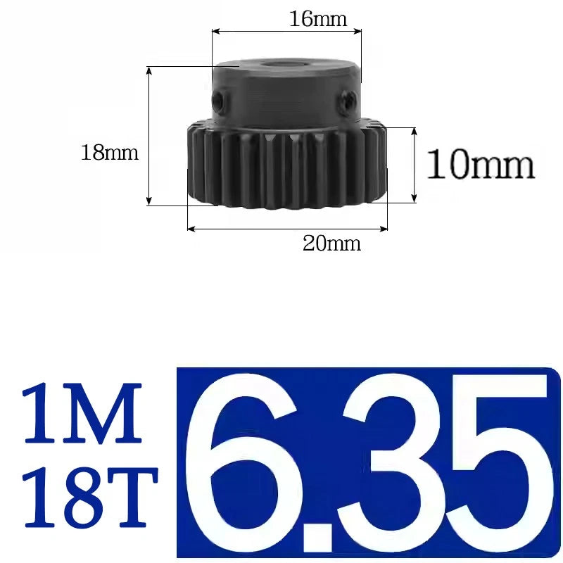 Spur Gears 1 Mod Transmission Gear With Step 45# Steel Pinion Motor Gear 10T~29T