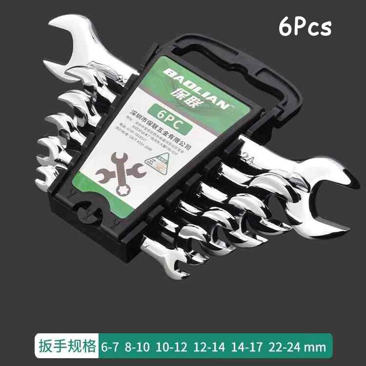 Thin Double Open End Spanner Repair Wrench Chrome Vanadium Steel Metric 6mm-36mm
