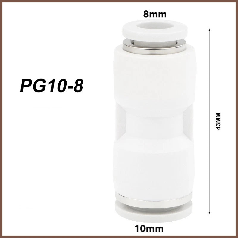 Pneumatic Push Fit Connectors Air Hose Speed Push In Fittings PU PE PY PG PEG