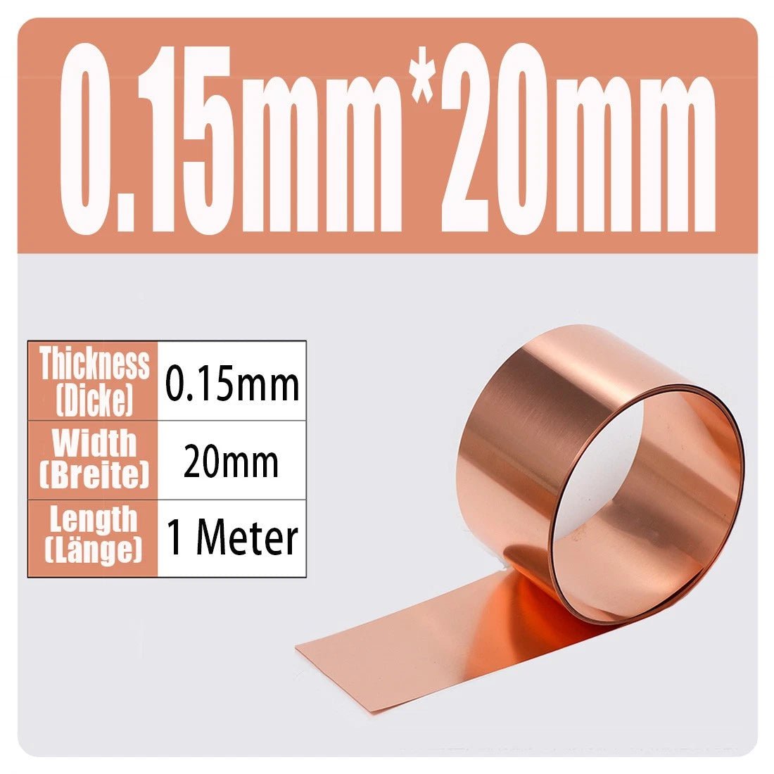 99.9% Flexible Pure Cu Metal Foil Plate Strip 0.01~1mm Thick Copper Sheet Roll