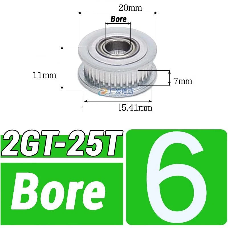 GT2 Timing Belt Pulley 16-100 Teeth 6-10mm Teeth Width Bore 3mm-25mm For 3D