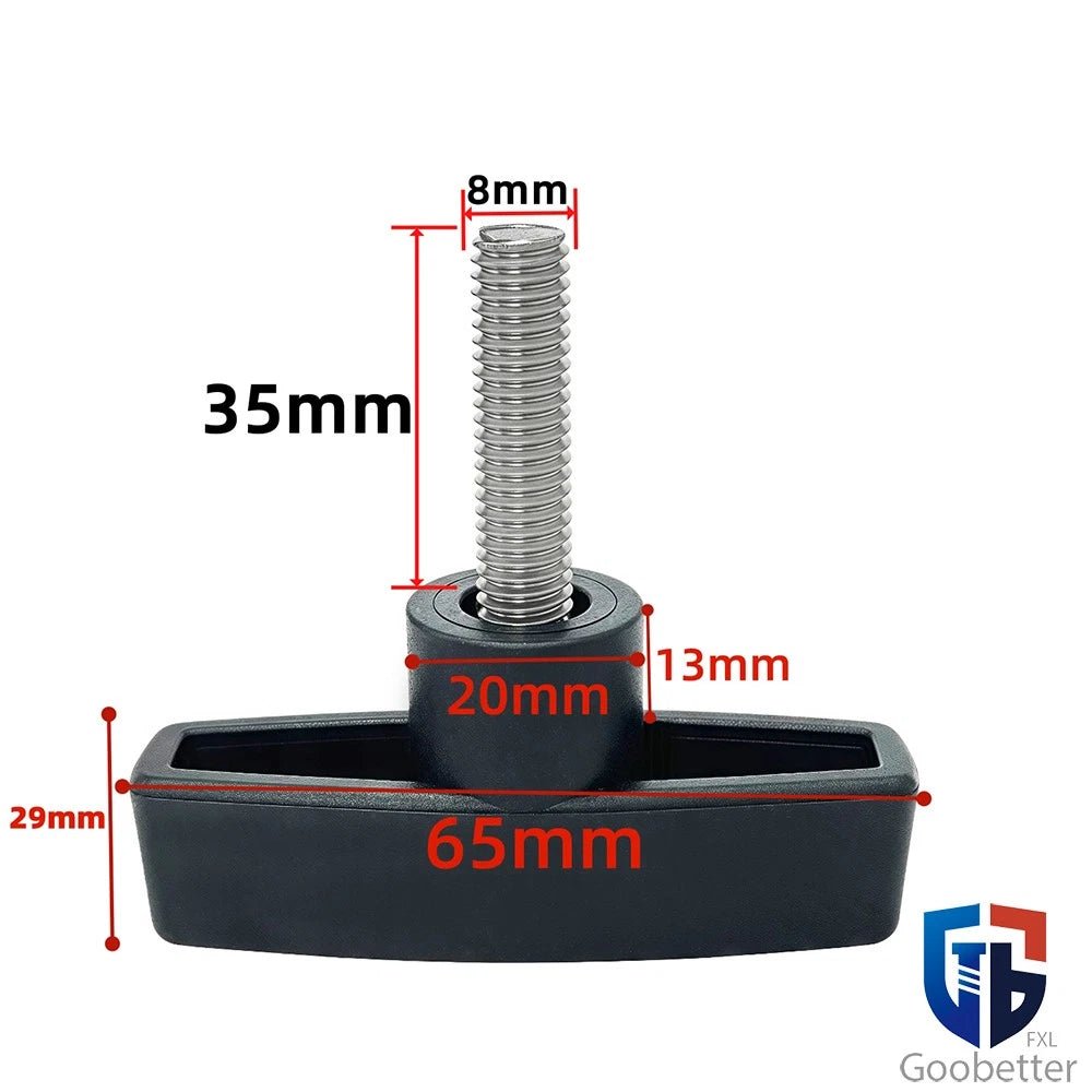 T - Handle Thumb Knob Bolts M6 M8 M10 M12 — Wing Knob Nut Clamping Screws, Brass / Zinc / Stainless - HomeDIYer