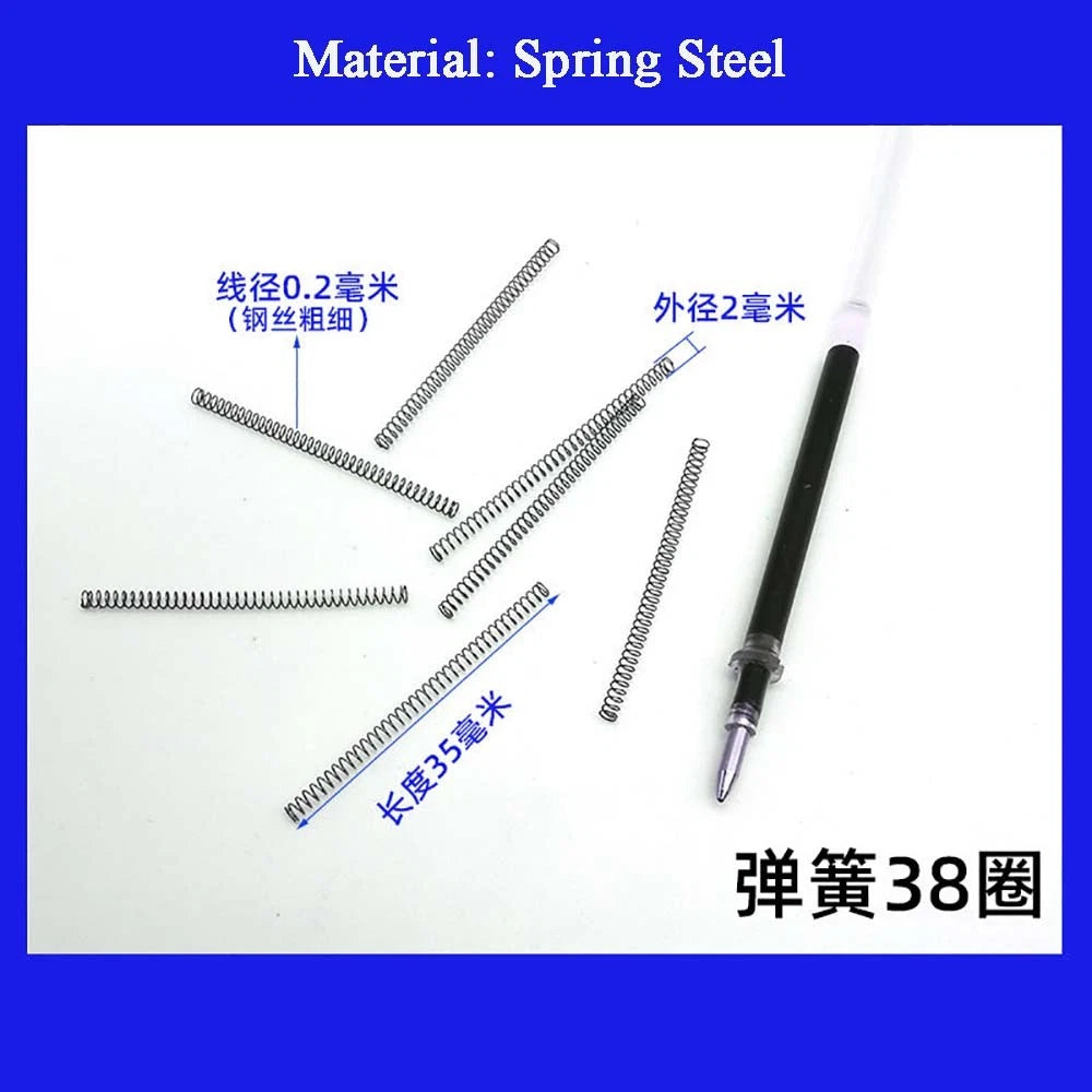 Spring Steel Small Compression Spring 0.2/0.3/0.4mm Wire Diameter 3-50mm Length