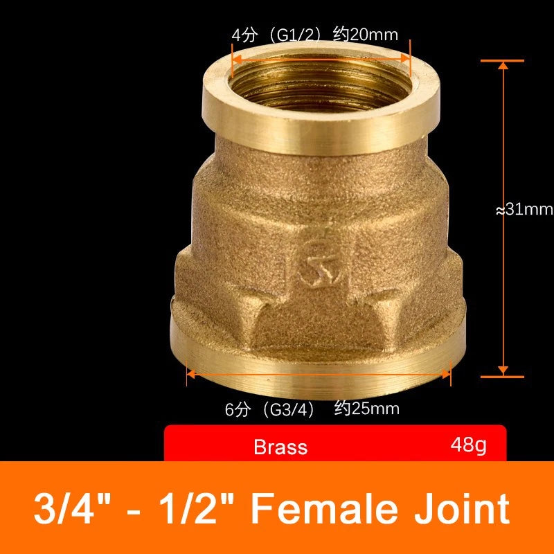 Brass Threaded Pipe Fittings 1/2" & 3/4" — Tee, Elbow, Joint, Cross, Cap & More