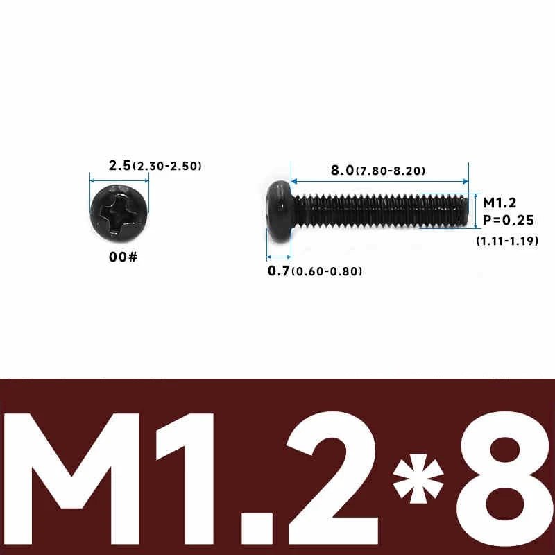 Phillips Pan Head Machine Screws – Carbon Steel M1 to M4, Multiple Lengths & Finishes - HomeDIYer