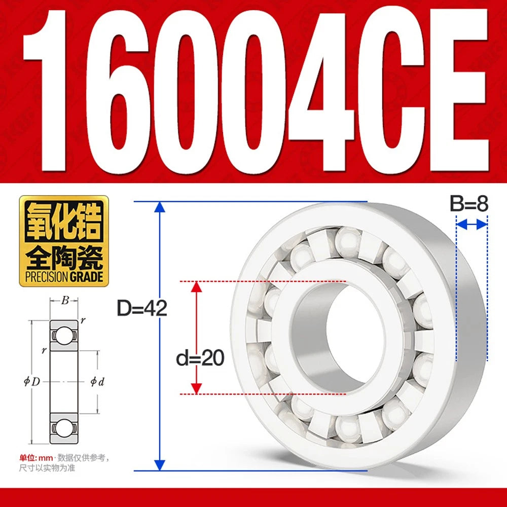 Full Ceramic Ball Bearings ZrO2 Zirconia White Premium - 16000 16001 16002 16013